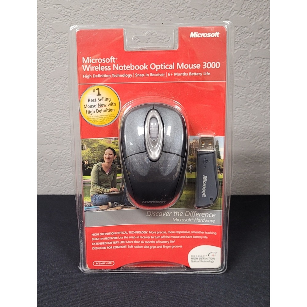 Microsoft Wireless Notebook Optical Mouse 3000 New in Package